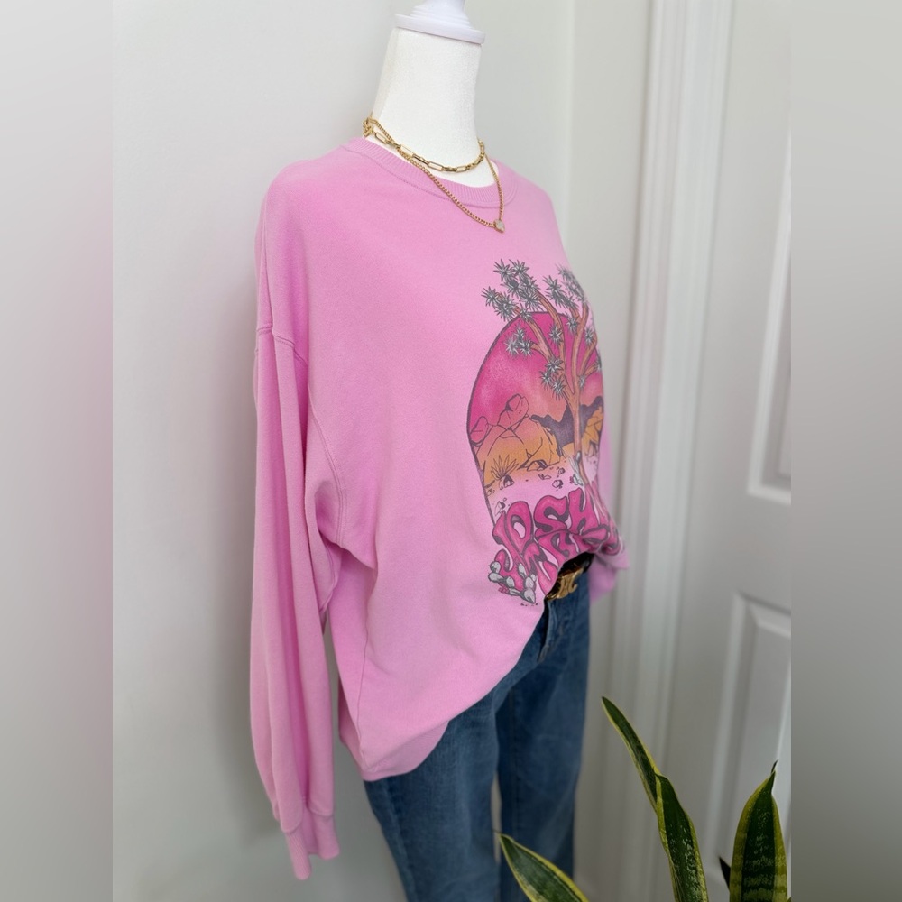Joshua Tree Pink Graphic Sweatshirt Desert Southwest Hollister Size S - Picture 3 of 11